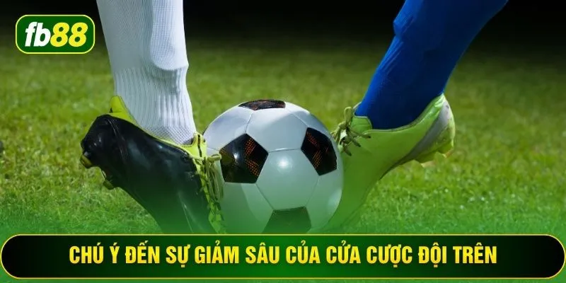 Chú ý đến sự giảm sâu của cửa cược đội trên